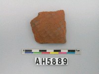 藏品(紅色細砂方格紋硬陶片)的圖片